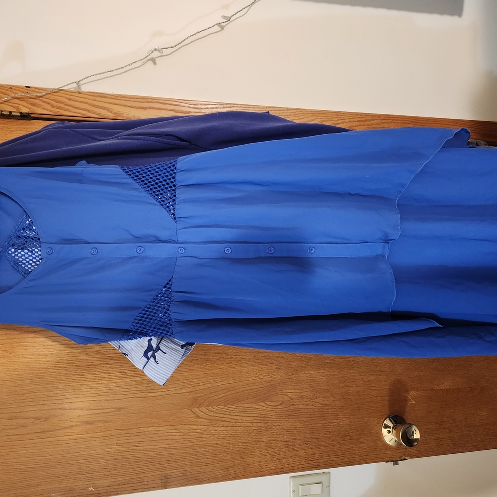 Blue Women's High-Low Dress
